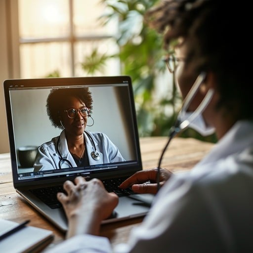virtual doctor consultation stockcake